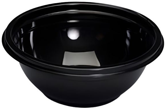 Sabert - 32 Oz Black Round Plastic Bowl, 300/Cs - 77032B300