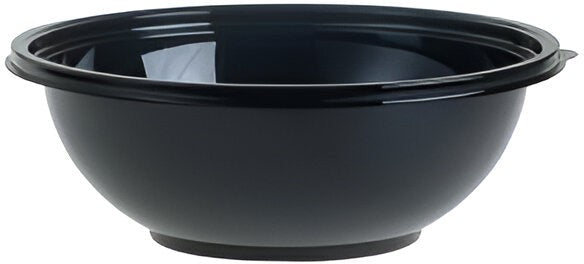 Sabert - 48 Oz Black Round Plastic Bowl, 100/Cs - 18048B300