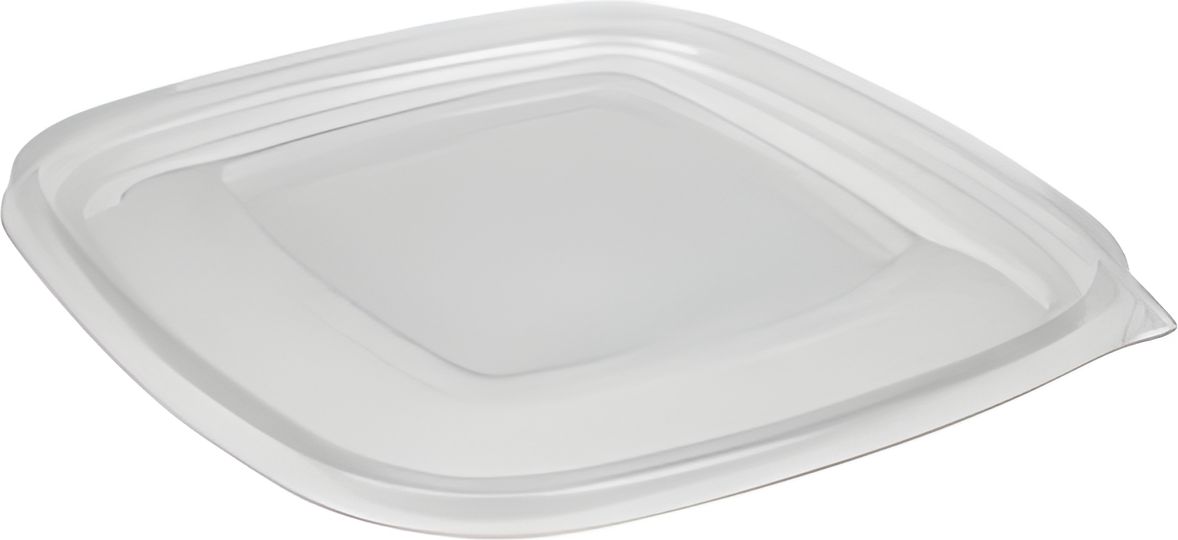 Sabert - Clear Square Flat Lid Fits For 18048B300 Plastic Bowls, 300/Cs - 51800B300