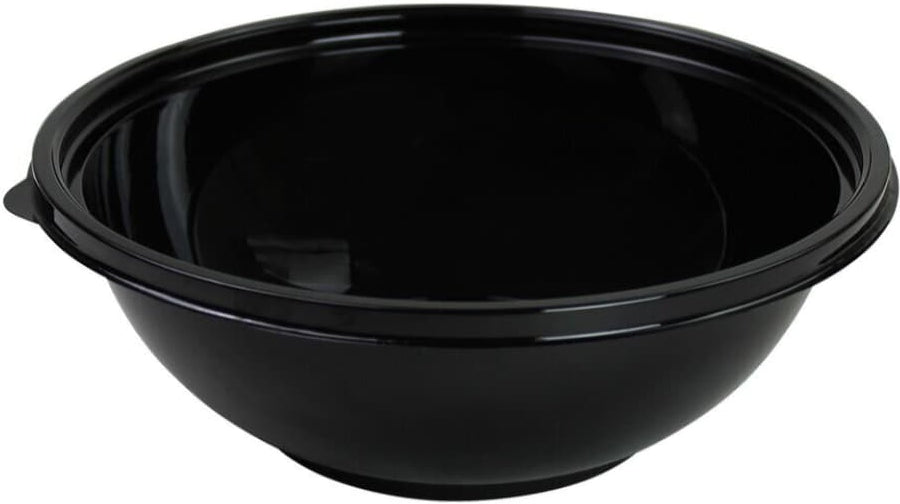 Sabert - 80 Oz Plastic Black Round Bowls, 50/ Cs - 92080A50