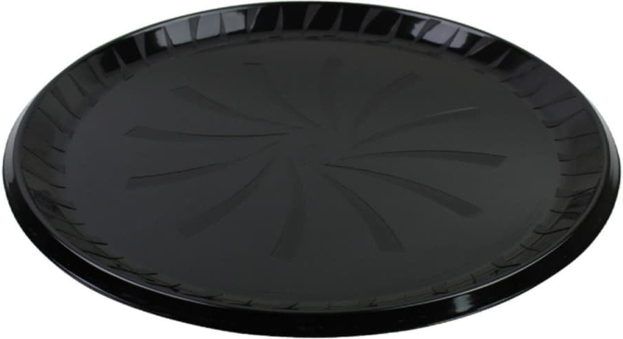 Sabert - 18" Black Flat Round Platter, 36/ Pc - 9518