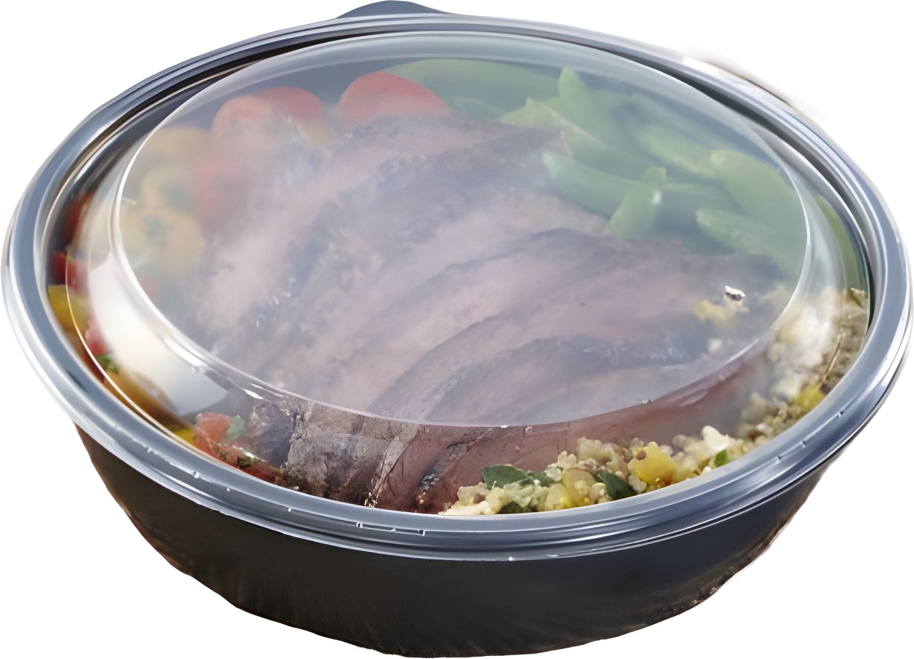 Sabert - Round Dome Lid Fits For 32 Oz, 48 Oz Plastic Containers, 150/Cs - 52971B150