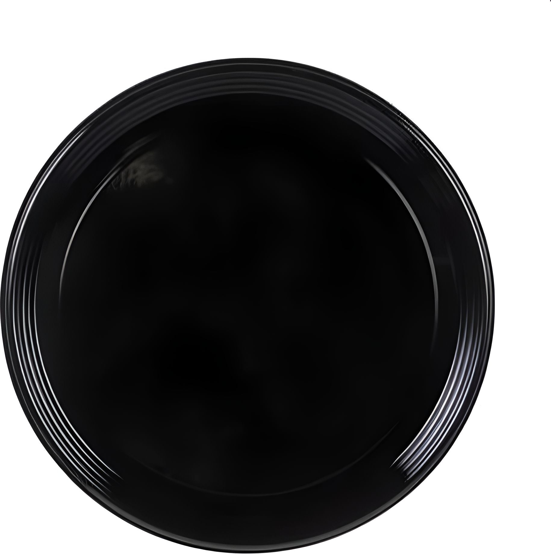 Sabert - 12" Onyx Black Round Plastic Platter, 36/Pc - 9912