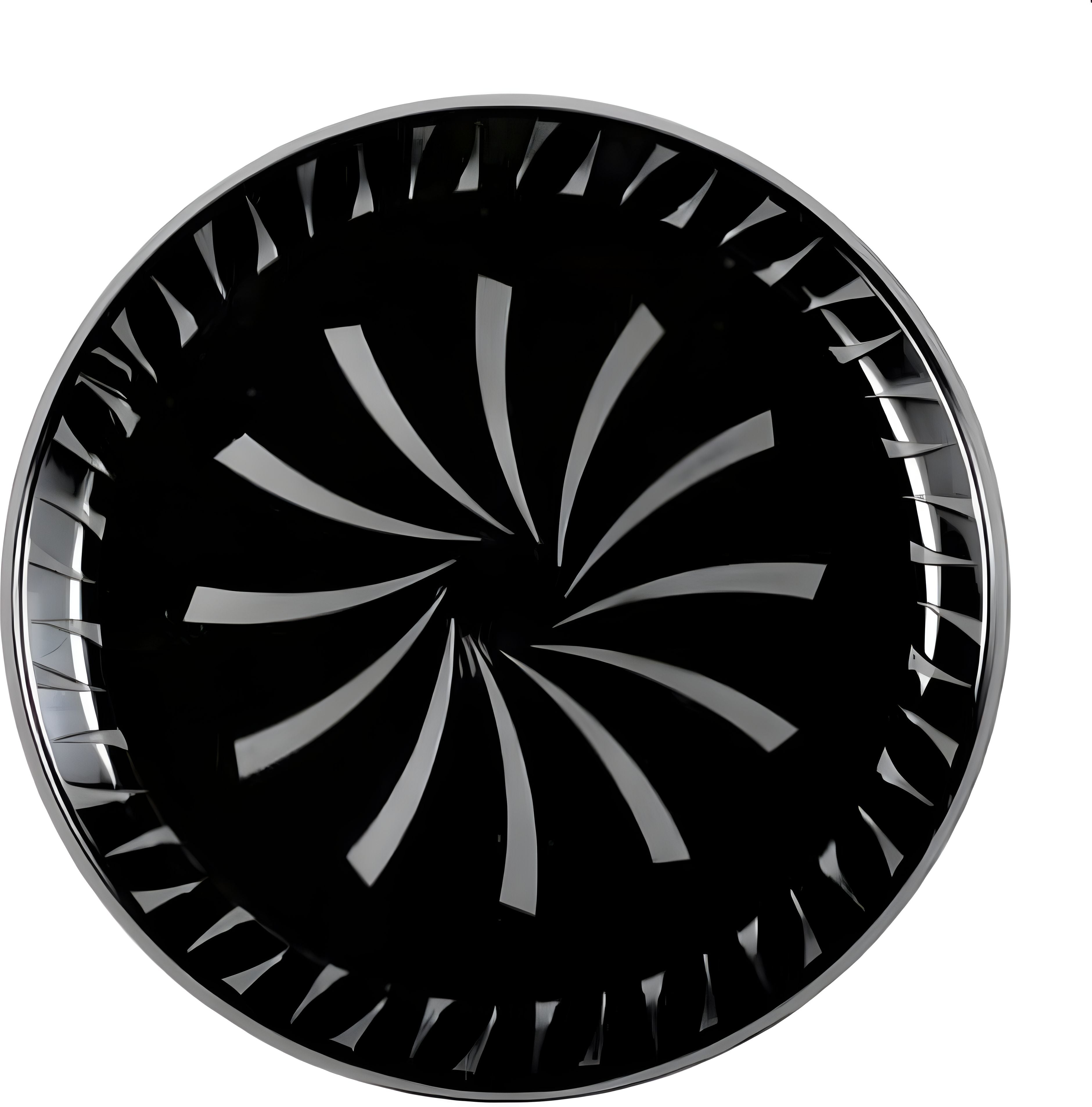Sabert - 12" Sturdiware Black Plastic Platter, 36/Cs - 9012