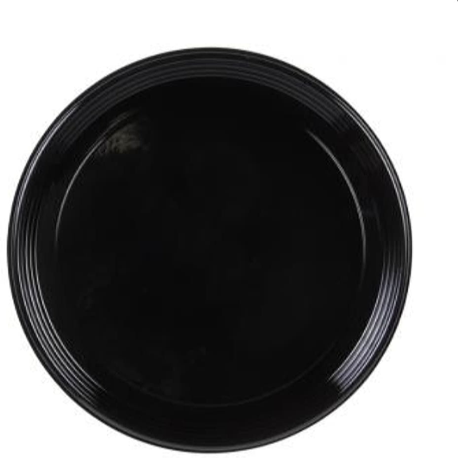 Sabert - 16" Onyx Black Round Plastic Platter, 36/Cs - 9916