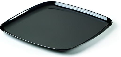Sabert - 16" Mozaek Black Square Plastic Platter, 25/cs - 9316