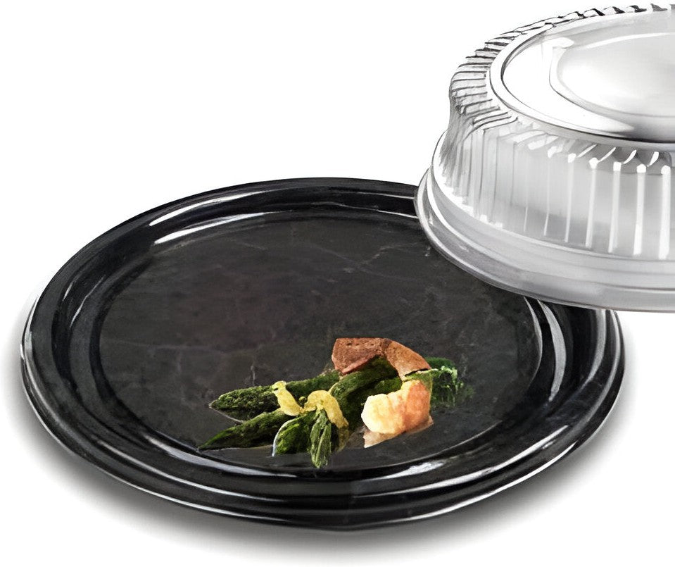 Sabert - 16" Marble Flat Tray with Lid Combo, 50/cs - C816