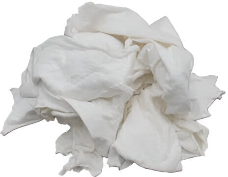 Windsor Wiping Cloth - 10 lb White Cotton Polo Rags, 120/bn - WKR10BRI