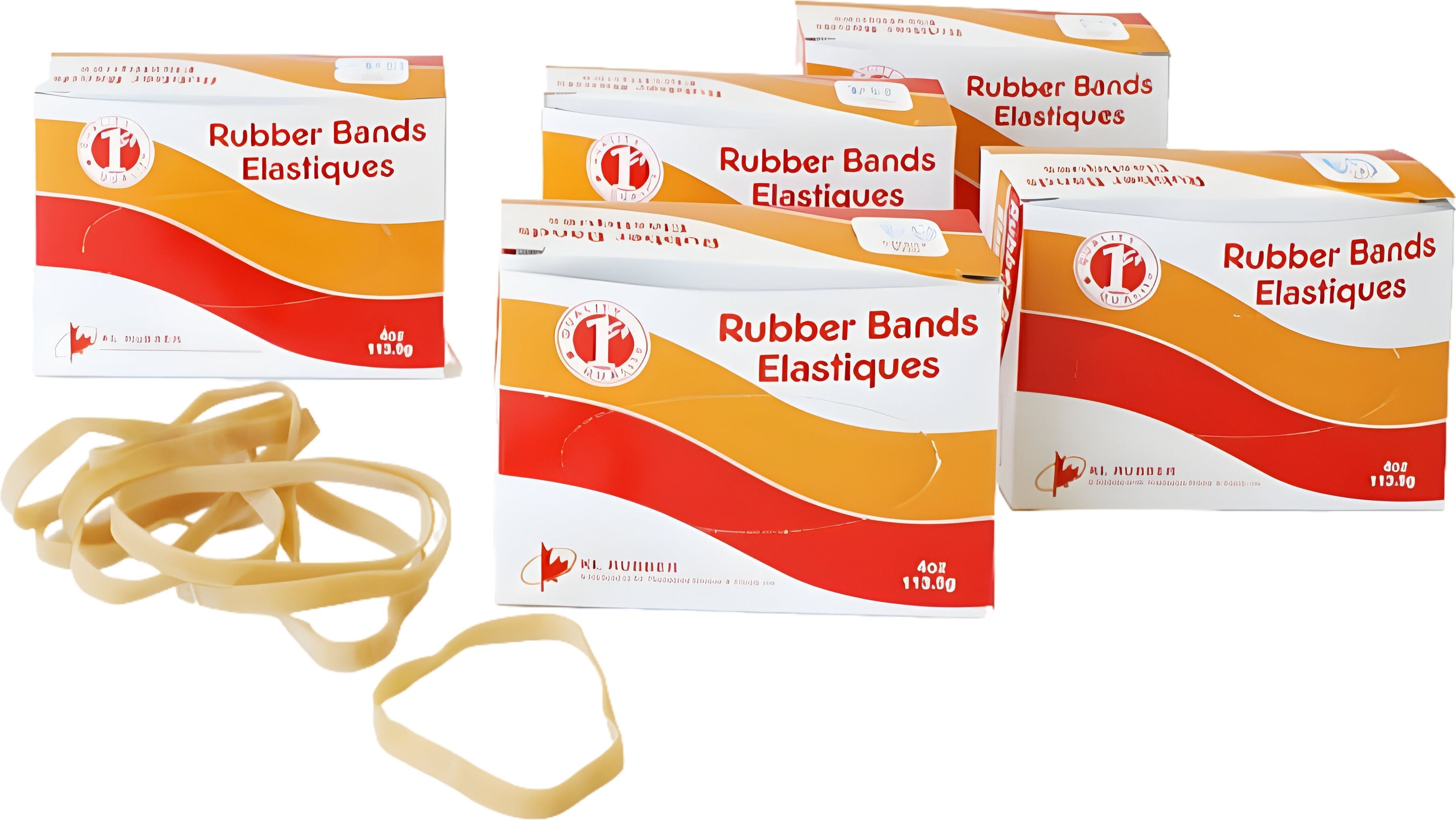 KL Rubber - #18 Natural Biodegradable Elastic Rubber Bands, 1lb/Pk - 465129