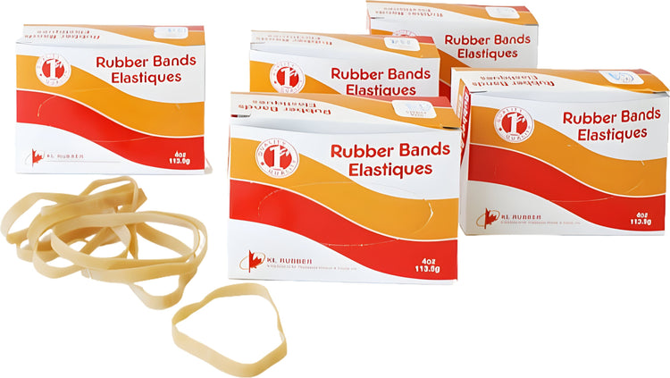KL Rubber - #64 Natural Biodegradable Elastic Rubber Bands, 1lb/Pk - 465169