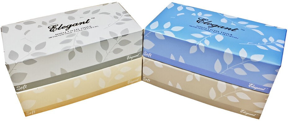 Elegant - 6.5" x 8" White 2 Ply Facial Tissue Cube, 100 Sht/bx - 826-100