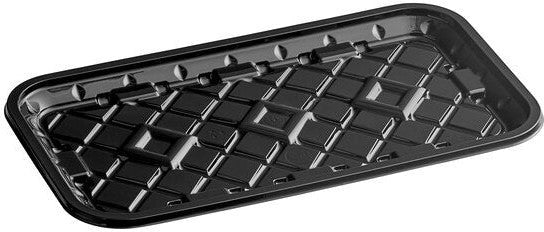 CKF Inc. - 4.3 x 6.3 x 2", #10S Black RPET Plastic Meat Tray, 300/Cs - 86616
