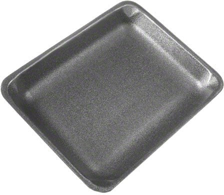 CKF Inc. - 9.1 x 7.0x 1.3", #4P Black RPET Plastic Meat Packaging Tray, 480/Cs - 86515
