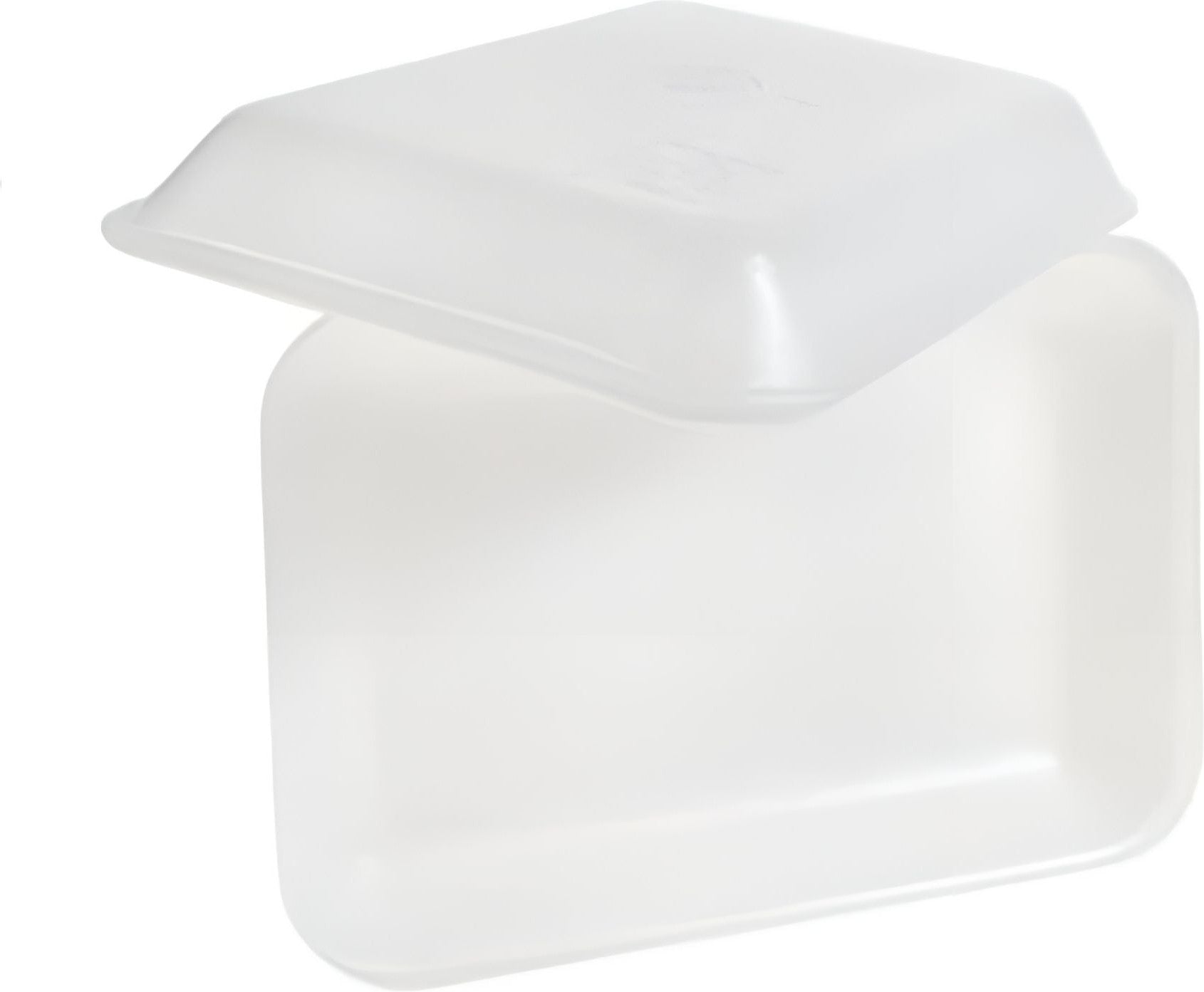Dyne-A-Pak Inc. - 8.25" x 5.75" x 1" 2/2D White Foam Meat Trays, 500 Per Case - 2010020W00