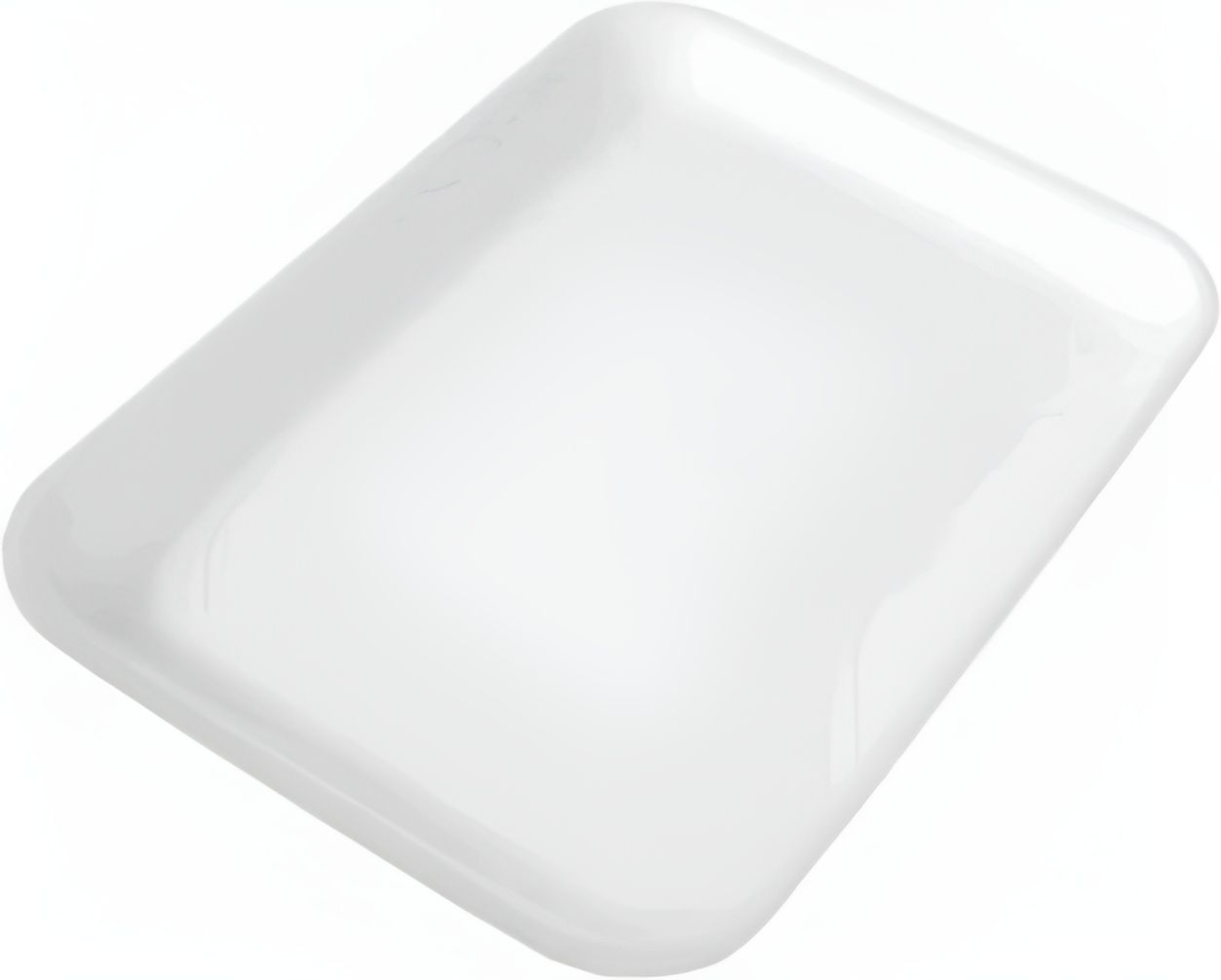 CKF Inc. - 8.25" x 5.75" x 0.6", 2-S White Foam Tray Meat Packaging, 500 Per Case - 88103