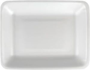 CKF Inc. - 7.2" x 9.2" x 1.3", 4P-R White Foam Trays, 500/Cs - 88176