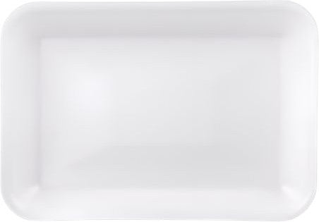 Dyne-A-Pak Inc. - 9.125" x 7.125" x 1.25" 4D White Foam Meat Trays, 500 Per Case - 201004DW00