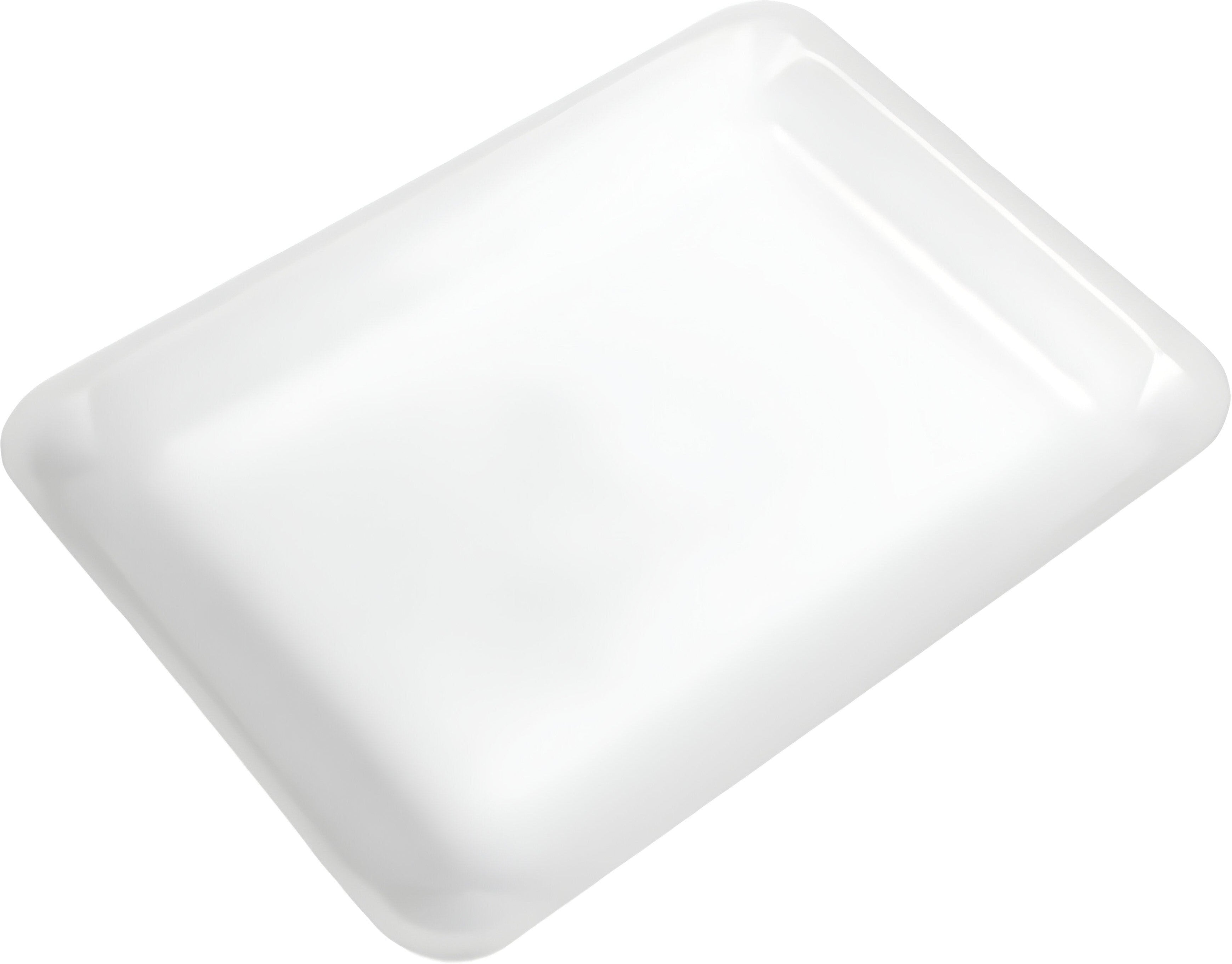 CKF Inc. - 7.2" x 9.2" x 1.3", 4P White Foam Trays, 400/Cs - 88150