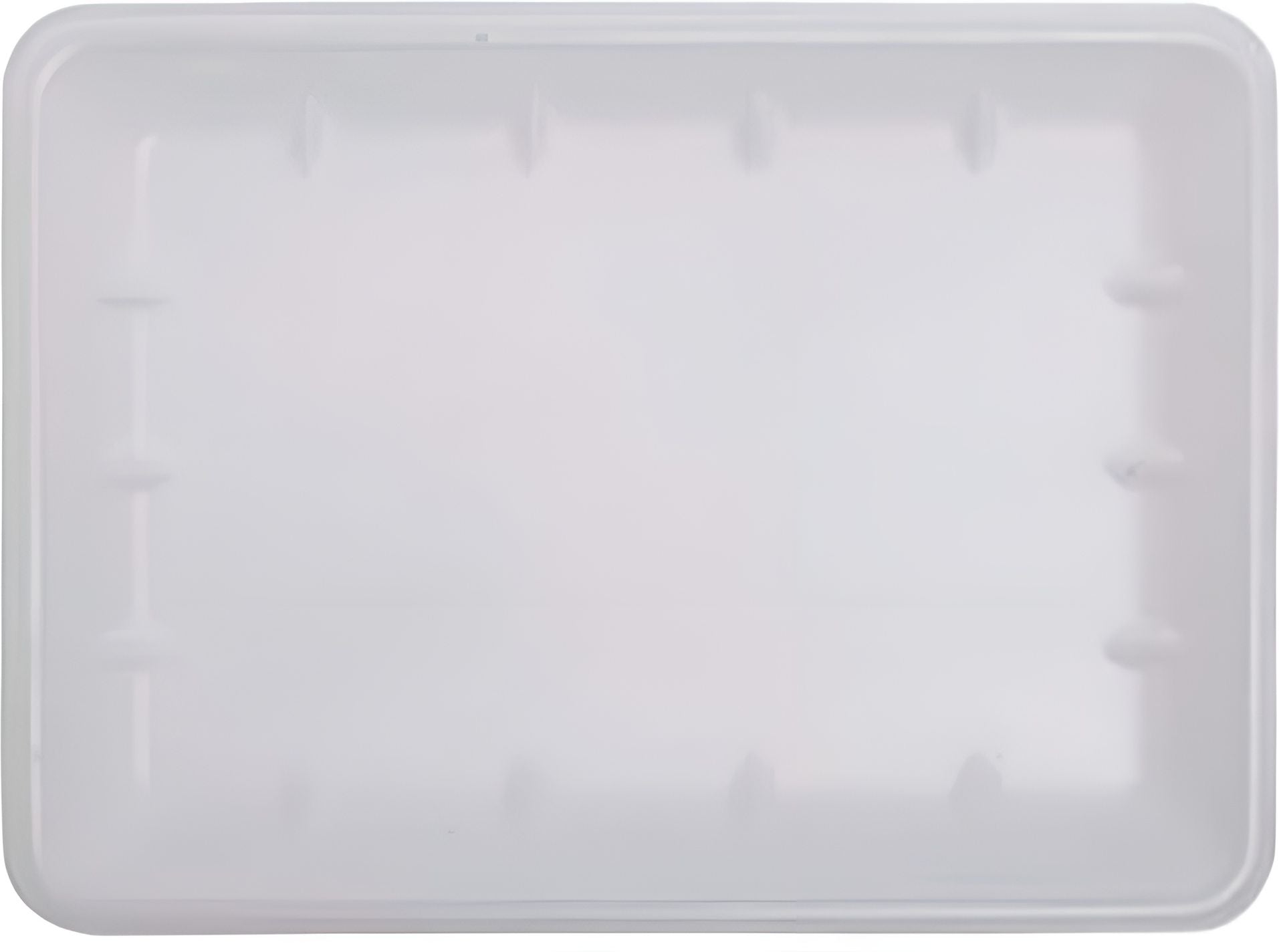 Dyne-A-Pak Inc. - 14" x 8.63" x 1.63" 25D White Foam Meat Trays, 100 Per Case - 201025DW00
