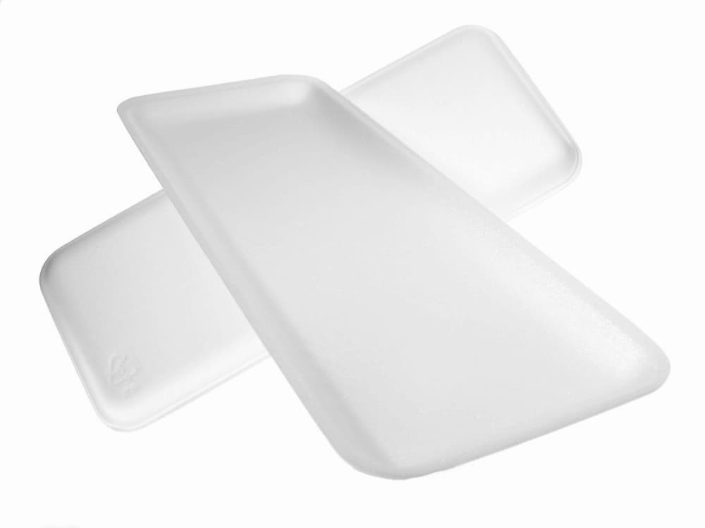 CKF Inc. - 15 x 5.25 x 0.75", 7H White Foam Tray, 250/Cs - 88107