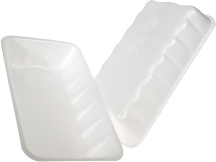 CKF Inc. - 10.25 x 6 x 2", 10K White Foam Tray, 250/Cs - 88141
