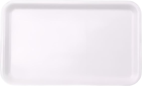 Dyne-A-Pak Inc. - 11.75" x 7.5" x 0.75" 16S White Foam Meat Trays, 250 Per Case - 201016SW00