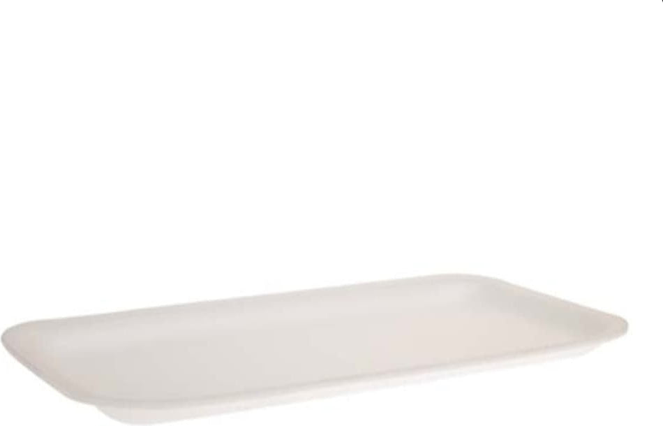 Dyne-A-Pak Inc. - 10.31" x 5.44" x 0.5" 35/13S White Foam Meat Trays, 500 Per Case - 2010350W00