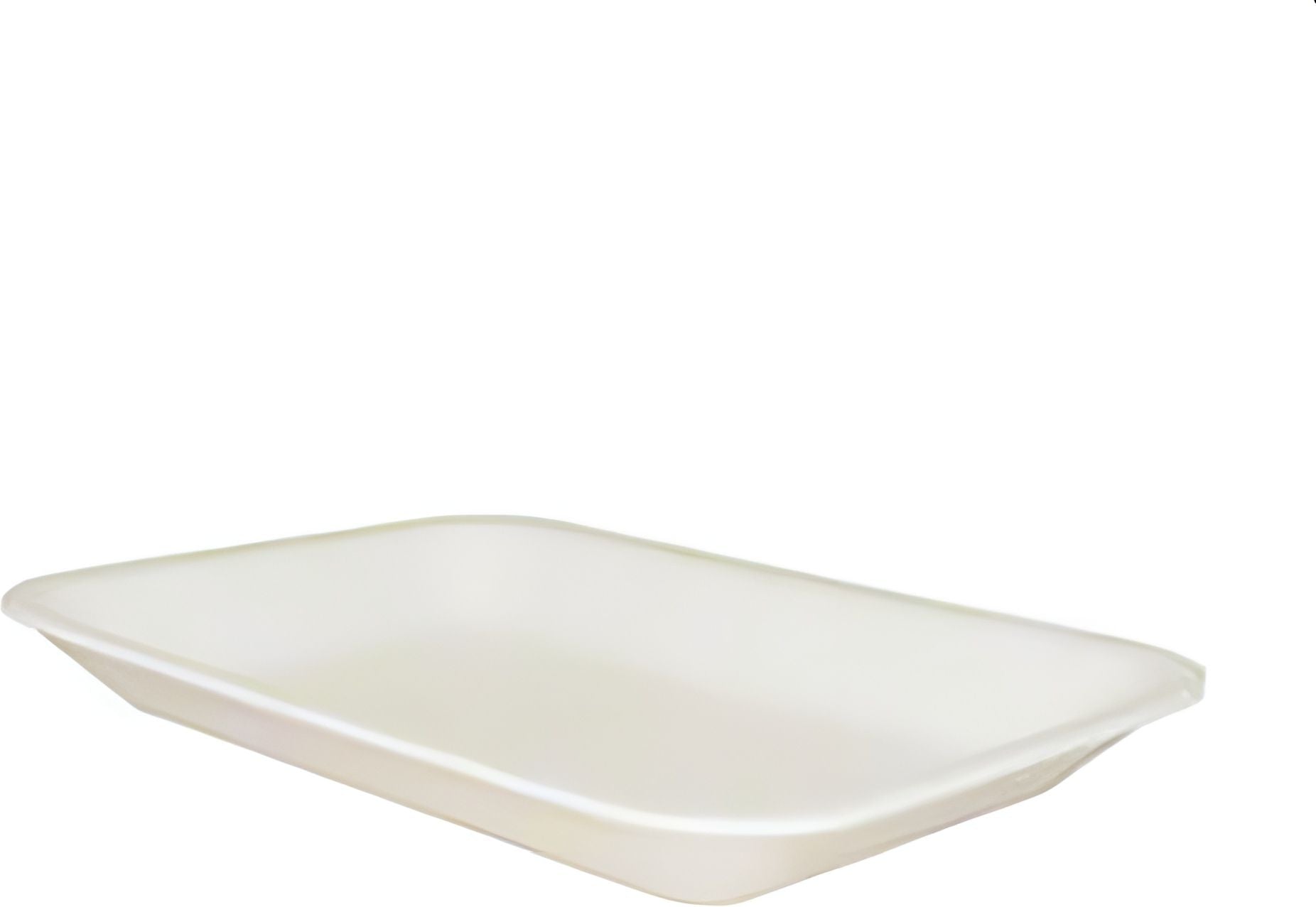 Dyne-A-Pak Inc. - 11.125" x 9.25" x 2" 809P White Foam Meat Trays, 200 Per Case - 201809W200