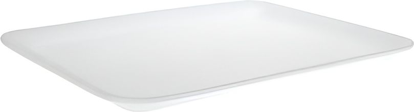 Dyne-A-Pak Inc. - 10" x 8" x 0.625" 38/8S White Foam Meat Trays, 500 Per Case - 2010380W00
