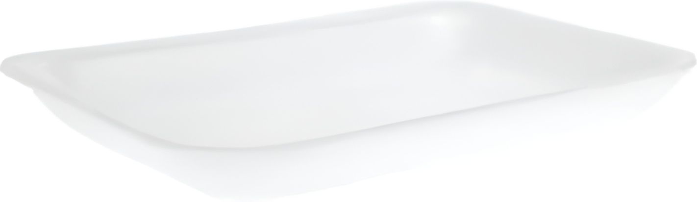 Dyne-A-Pak Inc. - 8.25" x 6" x 1.125" 2PP White Foam Meat Trays, 400 Per Case - 20102PPW00