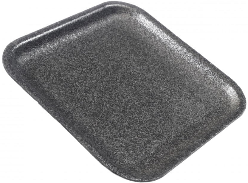 Dyne-A-Pak Inc. - 5.25" x 5.25" x 0.5" 1S Black Foam Meat Trays, 1000 Per Case - 201001SN00