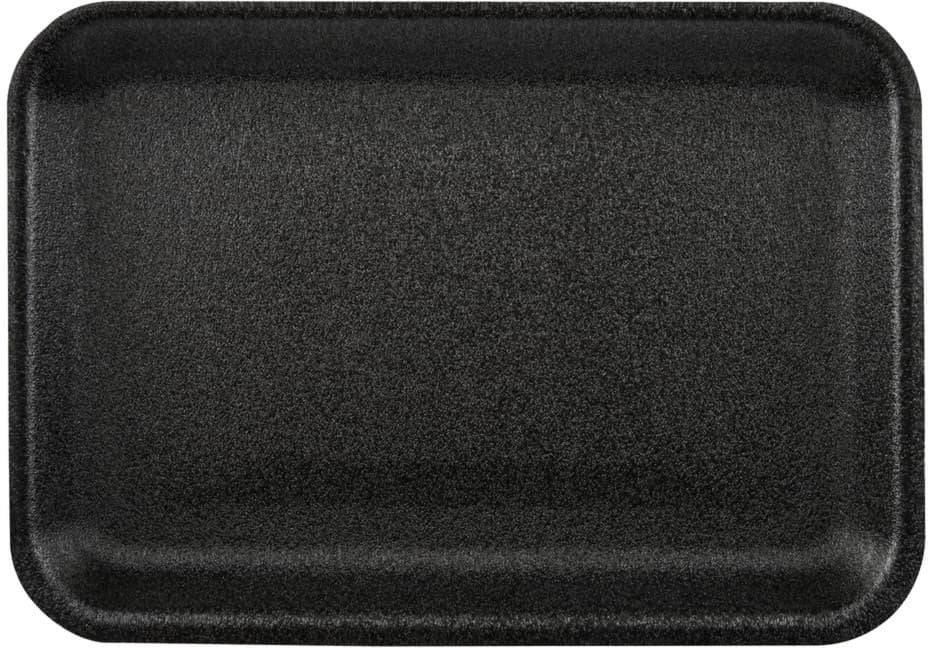 CKF Inc. - 8.25" x 5.75" x 0.63", 2S Black Foam Trays, 500/Cs - 87803