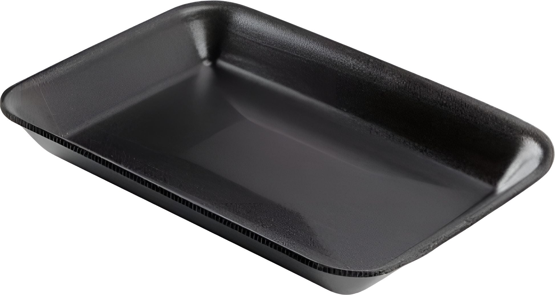Dyne-A-Pak Inc. - 8.25" x 5.75" x 1" 2/2D Black Foam Meat Trays, 500 Per Case - 2010020N00