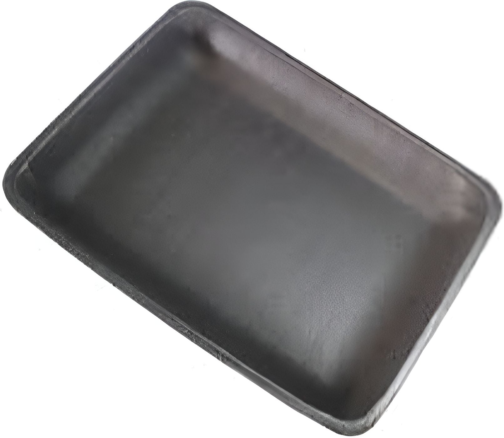 Dyne-A-Pak Inc. - 10.5" x 8.5" x 1.375" 8PP Black Foam Meat Trays, 400 Per Case - 20108PPN00