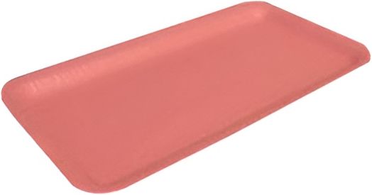 Dyne-A-Pak Inc. - 8.25" x 5.75" x 1" 2/2D Rose Pink Foam Meat Trays, 500 Per Case - 2010020P00