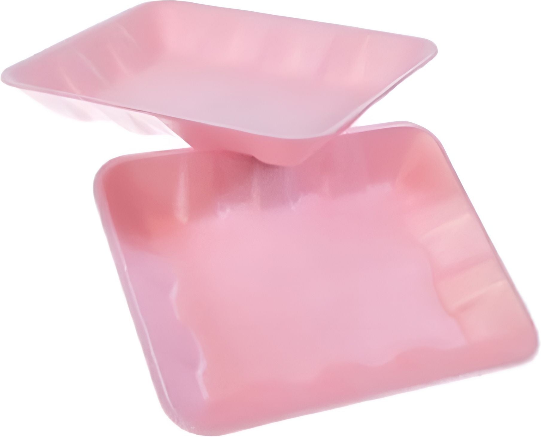 Dyne-A-Pak Inc. - 9.125" x 7.125" x 1.25" 4D Rose Pink Foam Meat Trays, 500 Per Case - 201004DP00
