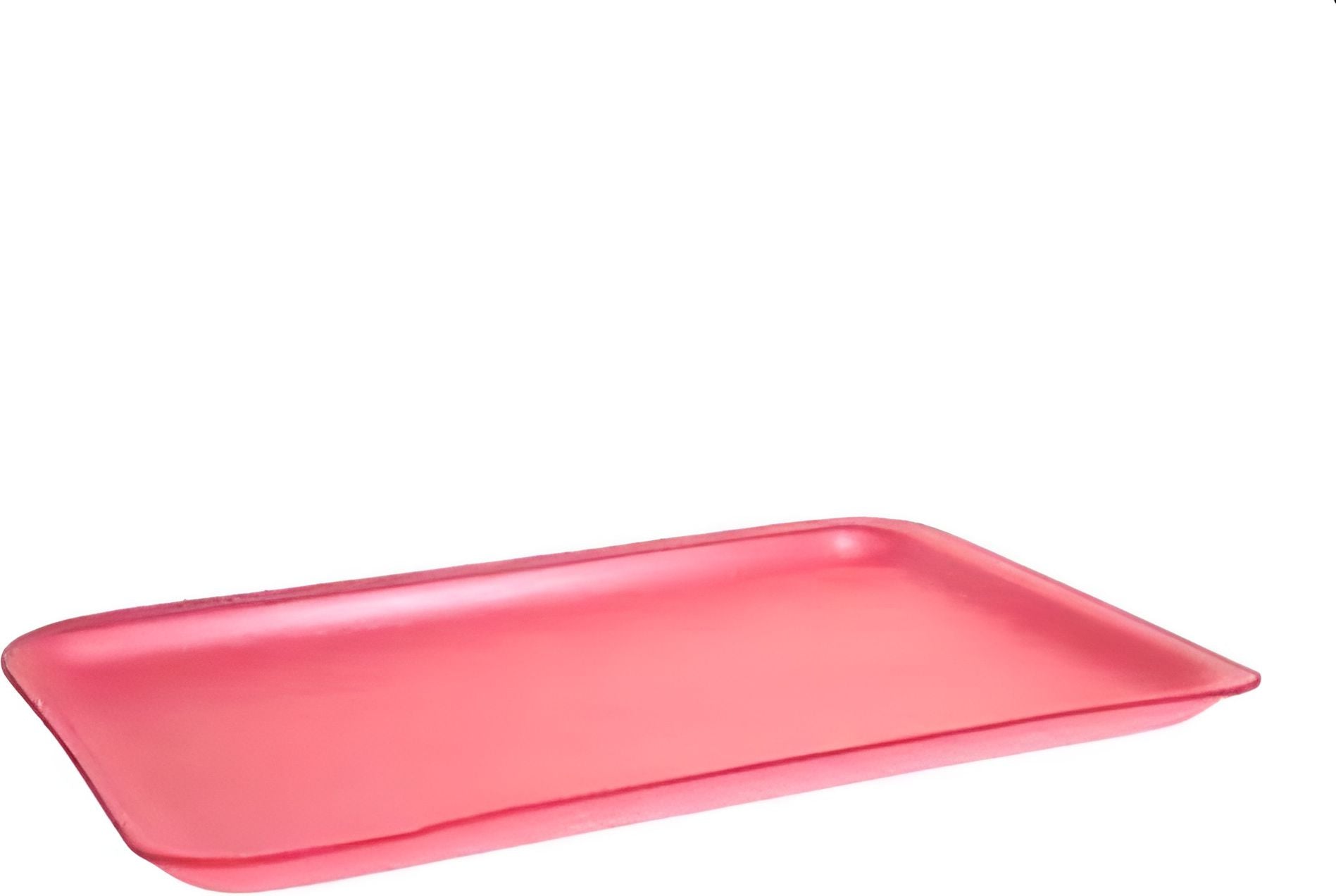 Dyne-A-Pak Inc. - 15" x 5.19" x 0.75" 7H/7S Rose Pink Foam Meat Trays, 250 Per Case - 201007HP00