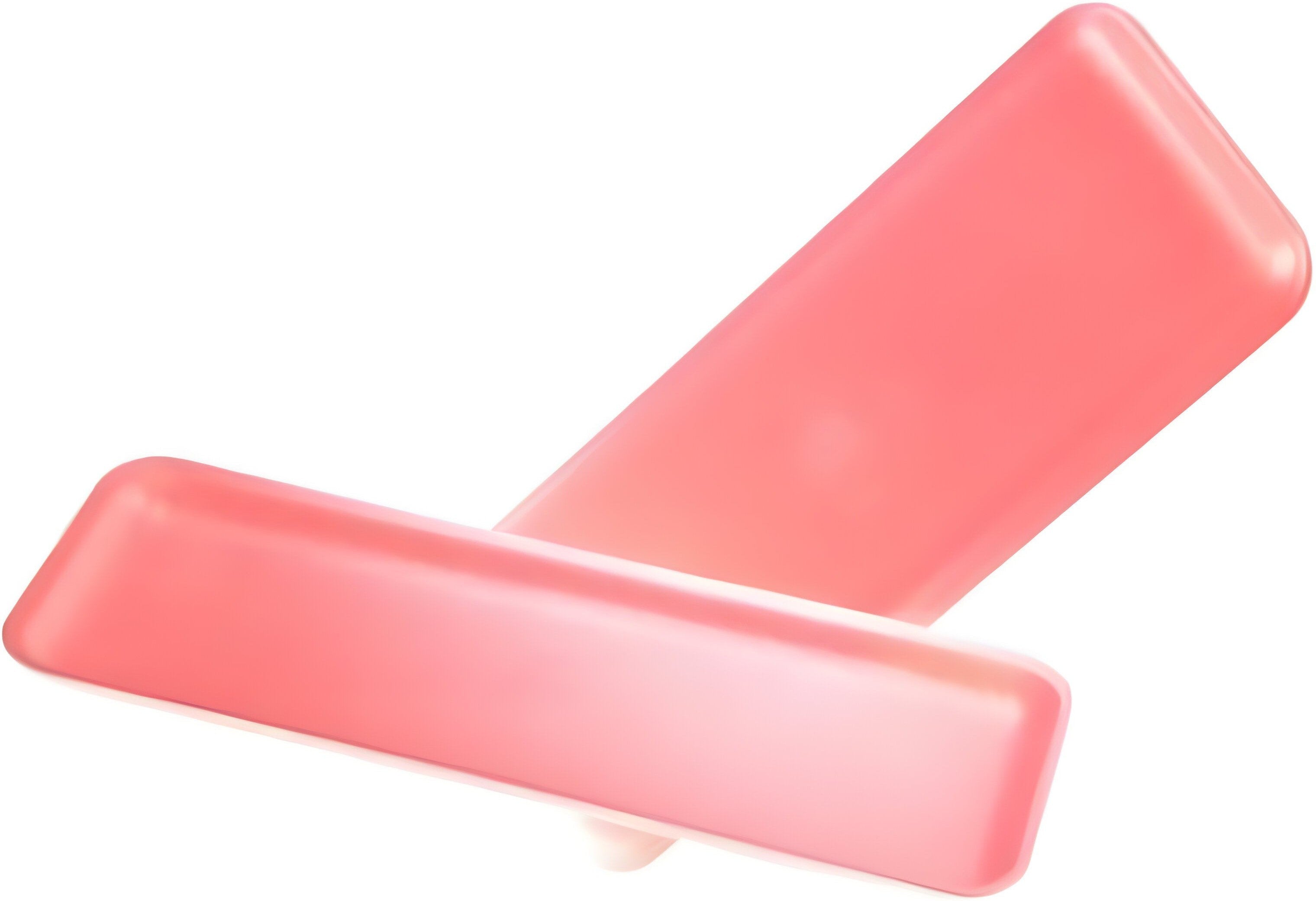CKF Inc. - 14.75" x 5.75" x 0.63" Dark Rose Pink Foam 7H/7S Tray, 250/Cs - 88063