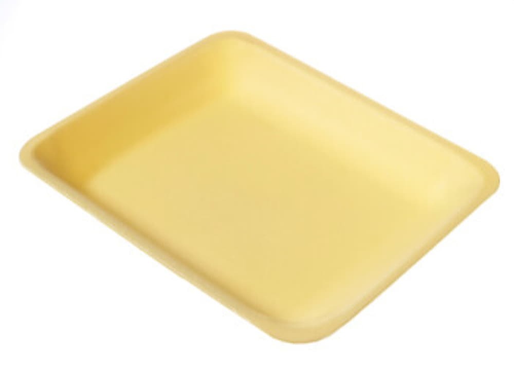 CKF Inc. - 7.2" x 9.2" x 1.3" Yellow Foam 4P Tray, 400/Cs - 87904