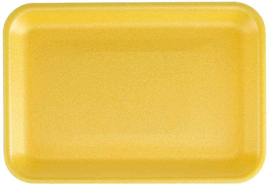CKF Inc. - 8.25" x 5.75" x 0.5" Yellow Foam 2S Tray, 500/Cs - 87903