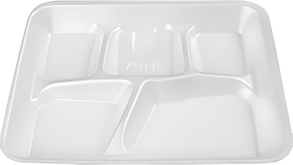 Darnel - Foam 5 Compartment Lunch Tray, 500/Cs - DU2014501