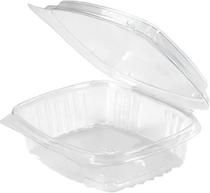Darnel - 8 Oz SelloPlus Clear Hinged Deli Containers with High Dome Lid - D750801G