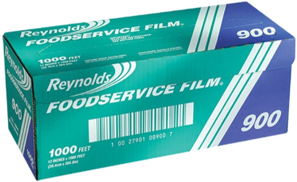 Reynolds Wrap - 12" x 1000 ft Food Service Plastic Film Wrap with Metal Serrated Cutter, 1000ft/rl - 900BRF