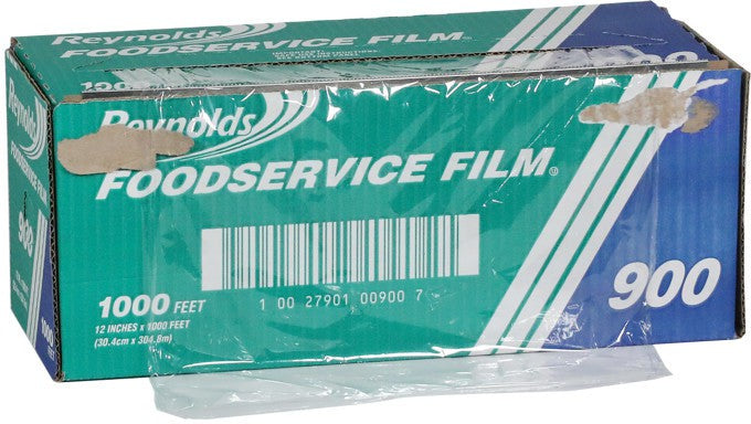 Reynolds Wrap - 12" x 2000 ft Food Service Plastic Film Wrap with Slide Cutter, 2000ft/rl - 910SC