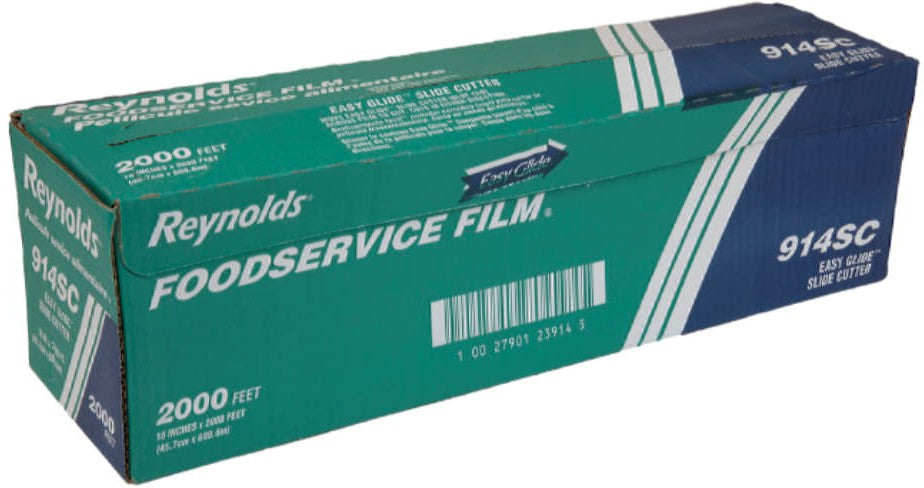 Reynolds Wrap - 18" x 2000ft Food Service Plastic Film Wrap with Slide Cutter, 2000ft/rl - 914SC