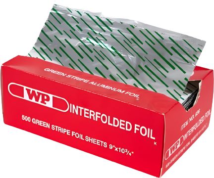 Western Plastics - 9" x 10.75" Green Stripe Foil Pop Sheet, 500/bx - 636