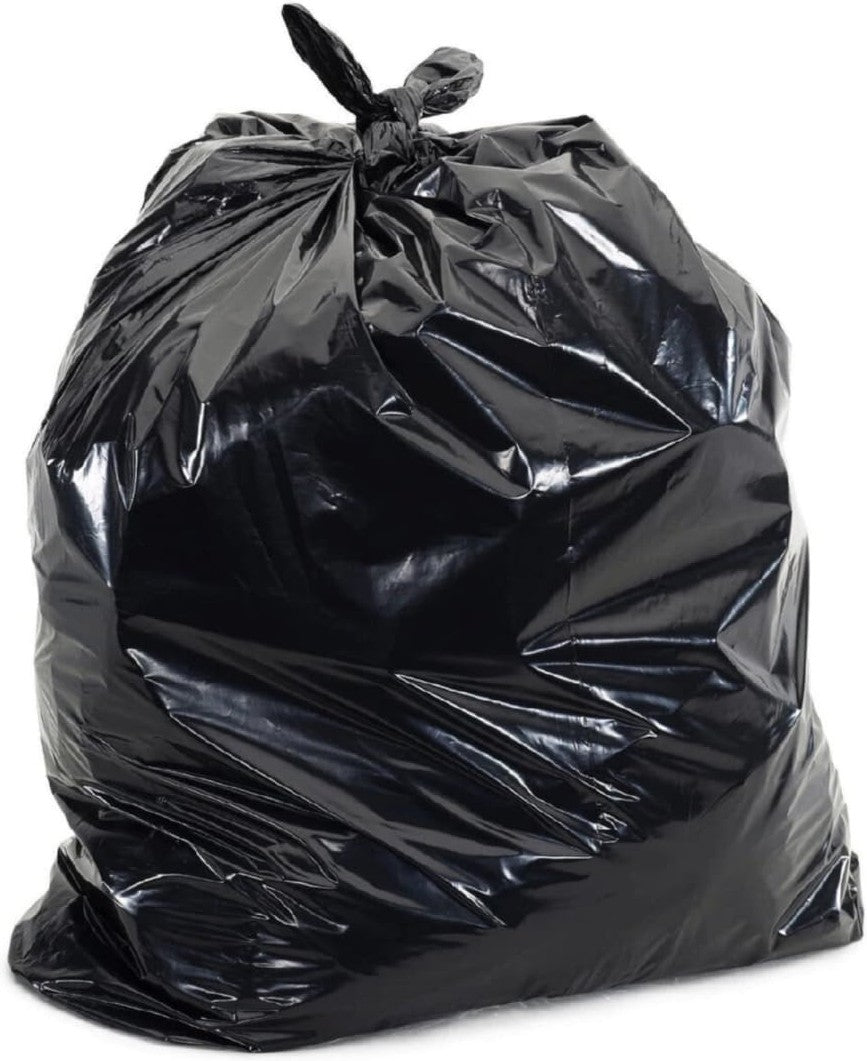 Olympic Plastics - 24" x 22" Black Regular Strength Garbage Bag, 500/Cs - GLNB SD2422