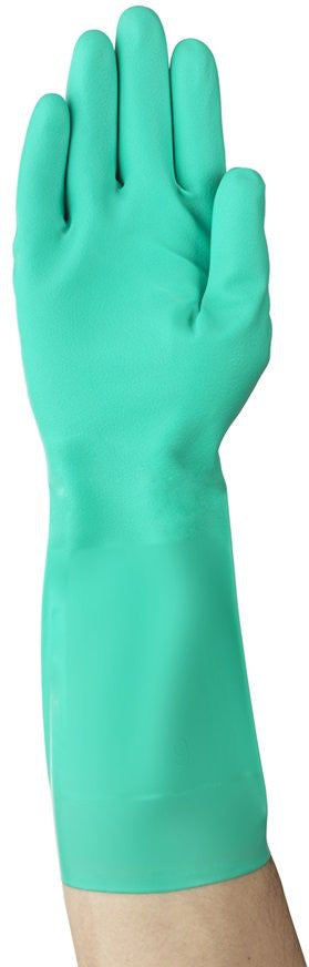 Ansell - Solvex 13" Small Green 15 Mil Nitrile Gloves - 37-175-07