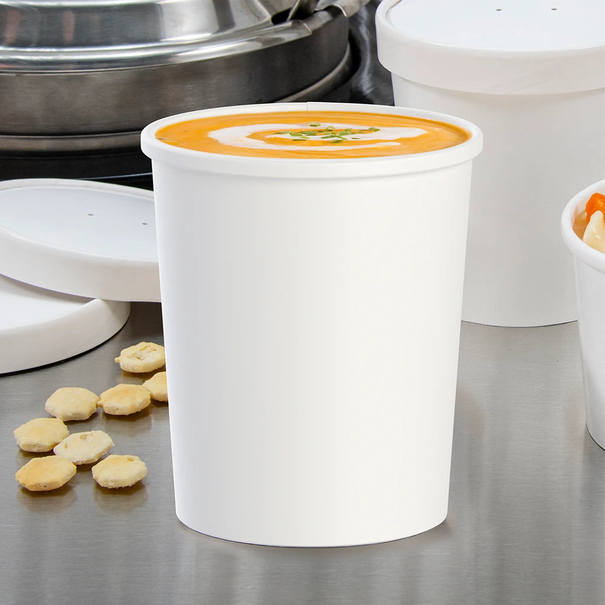 Dart Container - 32 Oz Flexstyle DSP White Paper Container, 500/Cs - H4325-2050
