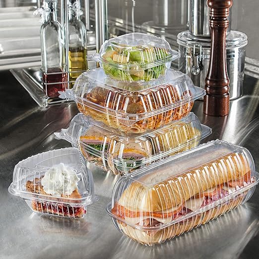 Dart Container - 5.3" x 5.4" x 2.6 Clear Seal Sandwich Plastic Hinged Container, 500/Cs - C53PST1